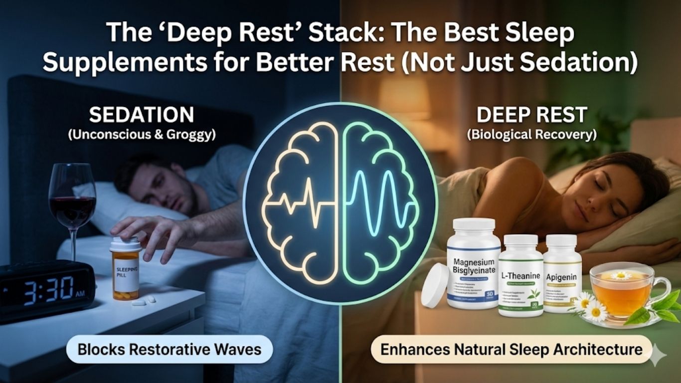 The "Deep Rest" Stack: The Best Sleep Supplements for Better Rest (Not Just Sedation)