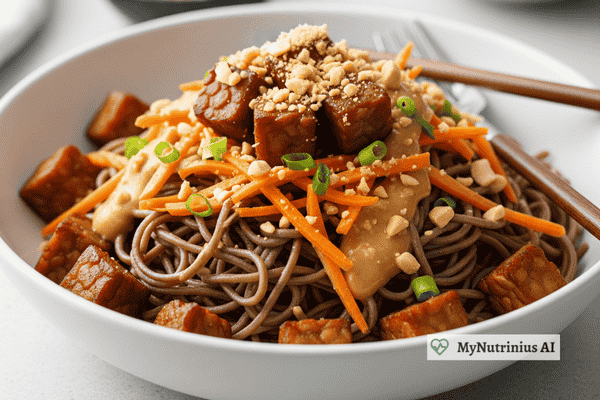 Tempeh & Peanut Sauce Noodles