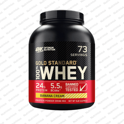 Optimum Nutrition Gold Standard 100% Whey Protein Powder, Banana Cream, 5 Pound